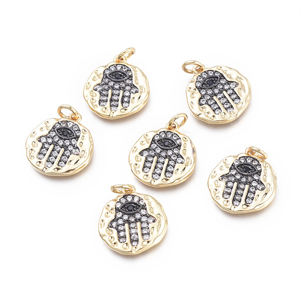 

PandaHall Brass Micro Pave Cubic Zirconia Pendants, with Jump Rings, Long-Lasting Plated, Cadmium Free & Lead Free & Nickel Free, for..., Clear