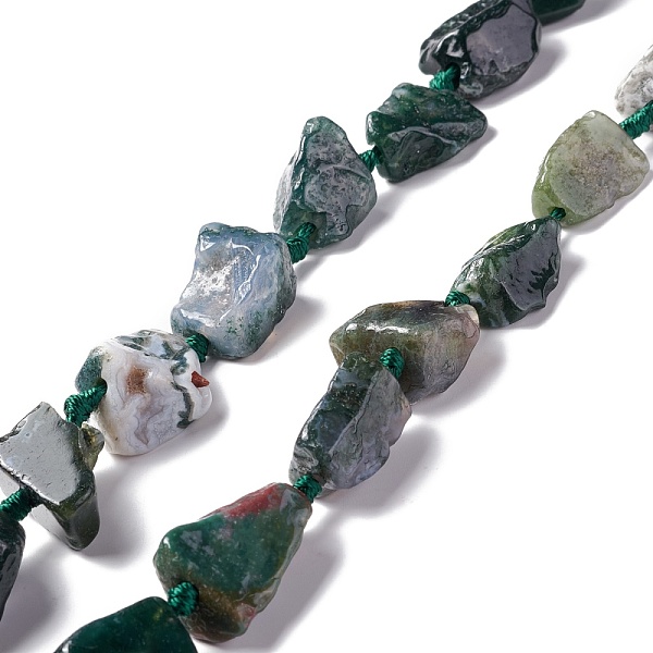 

PandaHall Natural Indian Agate Beads Strands, Nuggets, 16~36.8x13~28.5x8~21mm, Hole: 2~3.8mm, about 13pcs/strand, 16.26~17.52''(41.3~44.5cm)...