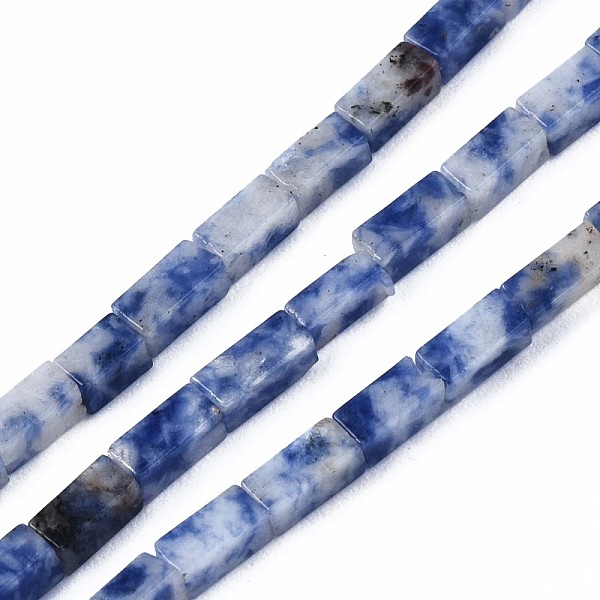 

PandaHall Natural Blue Spot Jasper Beads Strands, Cuboid, 4~5x2x2mm, Hole: 0.8mm, about 82~84pcs/strand, 14.76~15.15 inch(37.5~38.5cm) Blue...