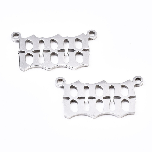

PandaHall 201 Stainless Steel Pendant Links, Laser Cut, Stainless Steel Color, Num.8, 12x22x1mm, Hole: 1.4mm 201 Stainless Steel Number