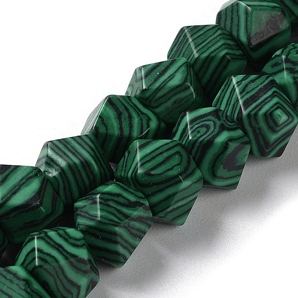 

PandaHall Synthetic Malachite Dyed Star Cut Round Beads Strands, Faceted, 7~8.5x7~8.5x7~8.5mm, Hole: 1.2mm, about 25~26pcs/strand...