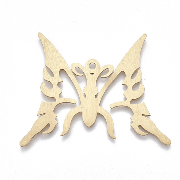 

PandaHall Aluminium Pendants, Laser Cut Pendants, Butterfly, Golden, 48x46x1mm, Hole: 3mm Aluminum Butterfly