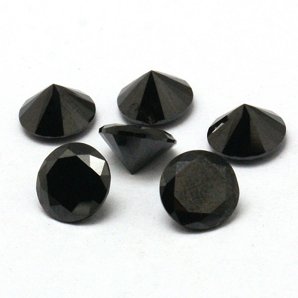 

PandaHall Diamond Shape Grade A Cubic Zirconia Cabochons, Faceted, Black, 0.8mm Cubic Zirconia Diamond Black