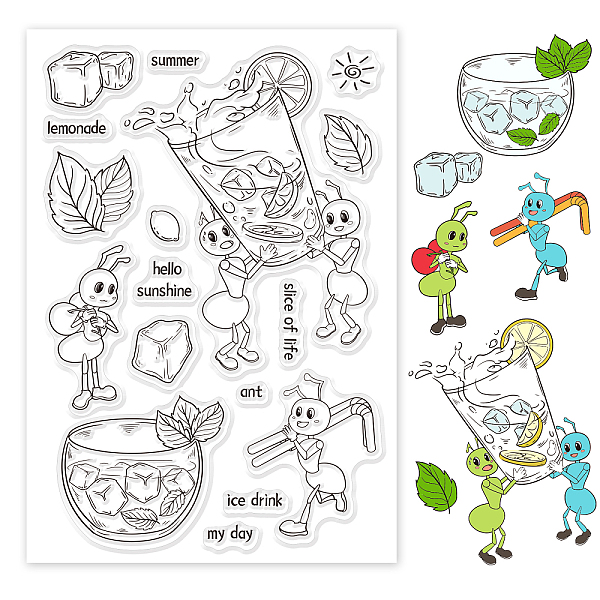 

PandaHall PVC Plastic Stamps, for DIY Scrapbooking, Photo Album Decorative, Cards Making, Stamp Sheets, Ant Pattern, 16x11x0.3cm Plastic Ant
