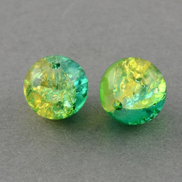 

PandaHall Spray Painted Crackle Glass Beads Strands, Round, Two Tone, Medium Turquoise, 12mm, Hole: 1.3~1.6mm, about 66pcs/strand, 31.4 inch..., Cyan
