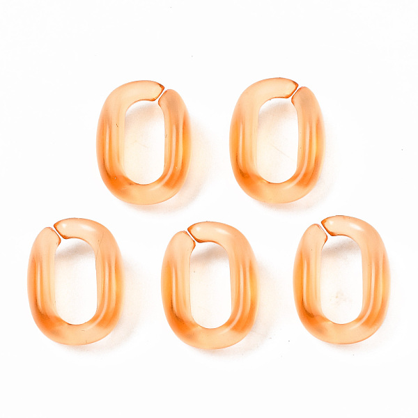 

PandaHall Transparent Acrylic Linking Rings, Quick Link Connectors, for Cable Chains Making, Oval, Coral, 15.5x11x6mm, Inner Diameter..., Red