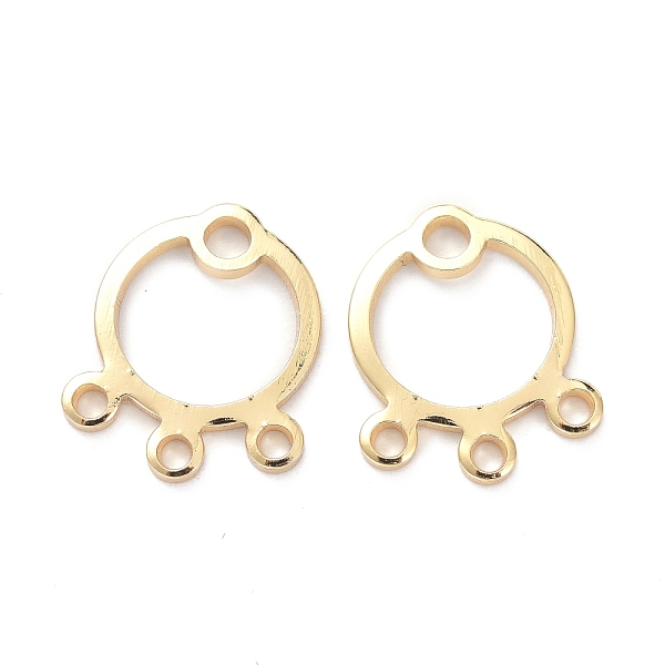 

PandaHall Brass Chandlelier Component Links, Long-Lasting Plated, Flat Round, Light Gold, 13x11x1mm, Hole: 1.4mm, 1.8mm Brass Flat Round