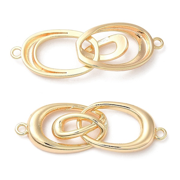 

PandaHall Brass Connector Charms, Nickel Free, Oval Links, Real 18K Gold Plated, 35.5x11.5x4mm, Hole: 1.6mm Brass Oval