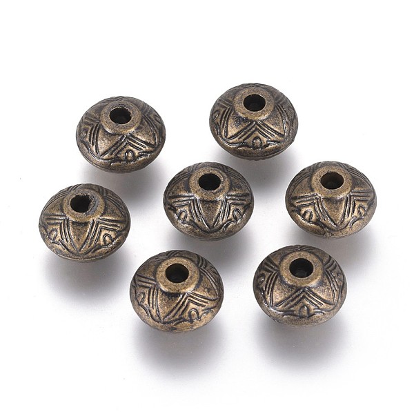 

PandaHall CCB Plastic Beads, Rondelle, Antique Bronze, 15.5x10.5~11mm, Hole: 3.5mm Plastic Rondelle