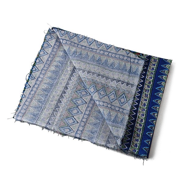 Tissu en lin et coton à imprimé géométrique bohème