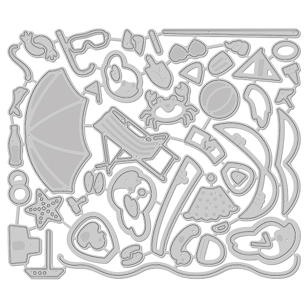 

PandaHall BENECREAT Mouse Pattern Metal Die Cuts 5.8x5 Inch Beach Theme Carbon Steel Cutting Dies Stencils for DIY Crafts Scrapbook Album...