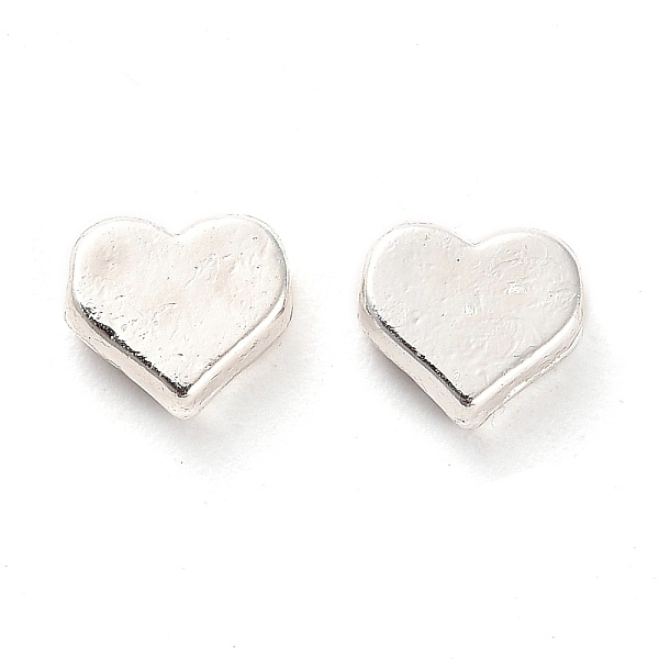 

PandaHall Alloy Beads, Long-Lasting Plated, Heart, Silver, 6x6.5x2.5mm, Hole: 1.2mm Alloy Heart