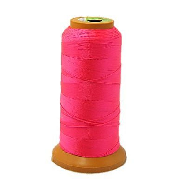 

PandaHall Nylon Sewing Thread, Fuchsia, 0.1mm, about 640~680m/roll Nylon Pink