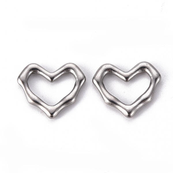 

PandaHall 304 Stainless Steel Linking Rings, Heart, Stainless Steel Color, 17x19.5x2.5mm, Inner Diameter: 7x13mm 304 Stainless Steel Heart