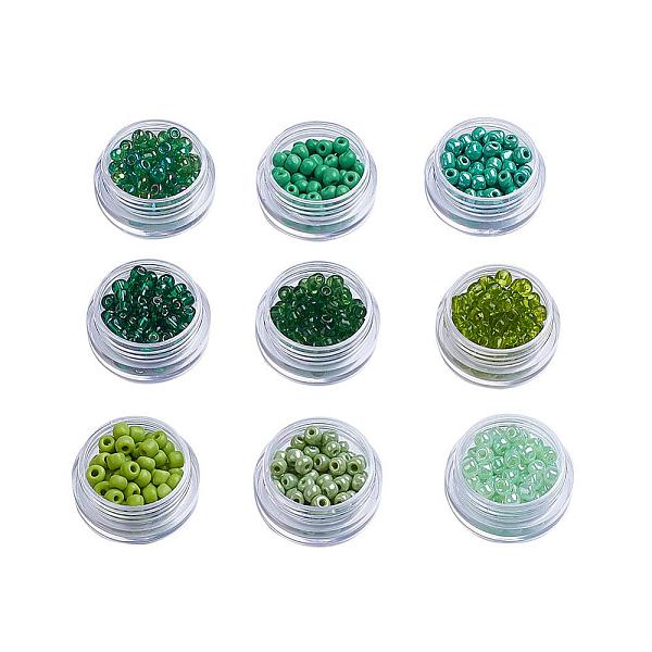 

PandaHall Glass Seed Beads, Round, Green, 4mm, Hole: 1.5mm Glass Green