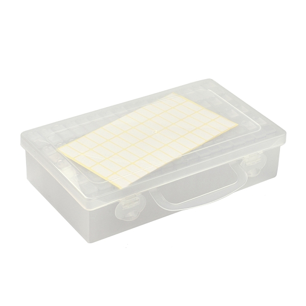 PandaHall Plastic Bead Containers, for Small Parts, Hardware and Craft, Rectangle, White, 21x15.5x5.5cm Plastic Rectangle White
