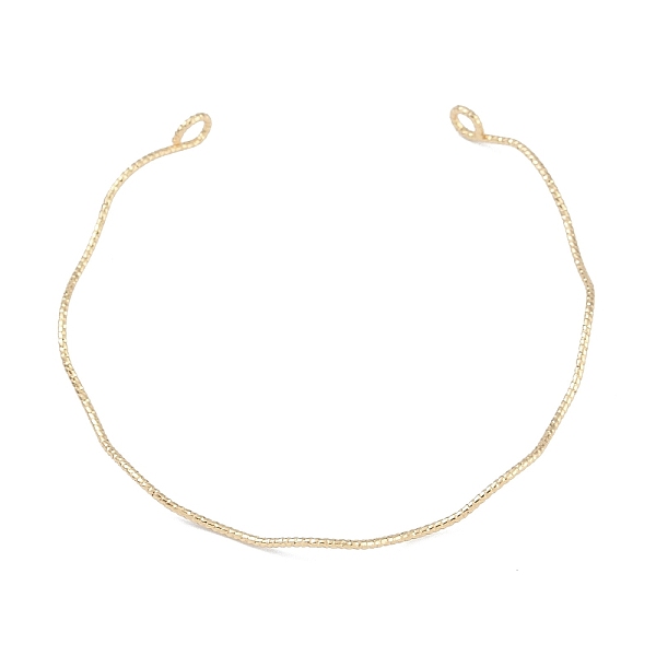 

PandaHall Brass Textured Wavy Open Cuff Bangle Making, Real 18K Gold Plated, Inner Diameter: 2-1/4~2-1/2 inch(5.75~6.35cm) Brass