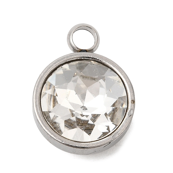 Pendentifs en acier inoxydable 304 sur le thème des pierres de naissance d'avril-image-STAS-G082-17P-04-fr