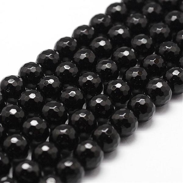 

PandaHall Natural Black Onyx Beads Strands, Grade A, Faceted, Round, 8mm, Hole: 1mm, about 44pcs/strand, 14.9 inch~15.1 inch Black Onyx...