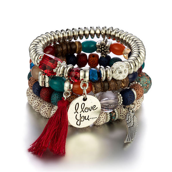 Boho Style Wood Bea… - image