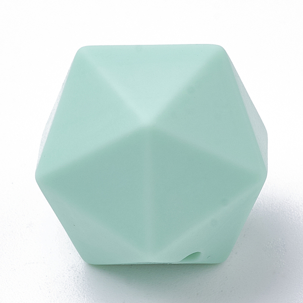 

PandaHall Food Grade Eco-Friendly Silicone Beads, Chewing Beads For Teethers, DIY Nursing Necklaces Making, Icosahedron, Aquamarine..., Green