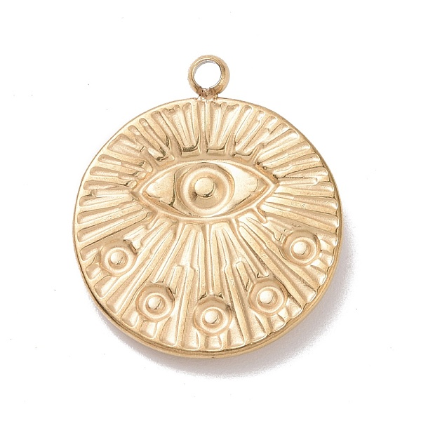 

PandaHall 304 Stainless Steel Evil Eye Pendants, with Colorful Rhinestone and 201 Stainless Steel Snap on Bails, Golden, Acalanatha..., Multicolor