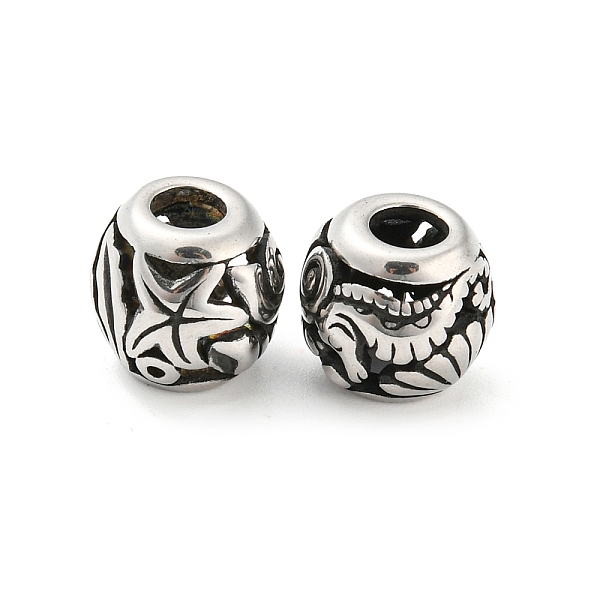 

PandaHall 316 Surgical Stainless Steel Beads, Starfish, Antique Silver, 10.5x10mm, Hole: 4mm 316 Surgical Stainless Steel Starfish