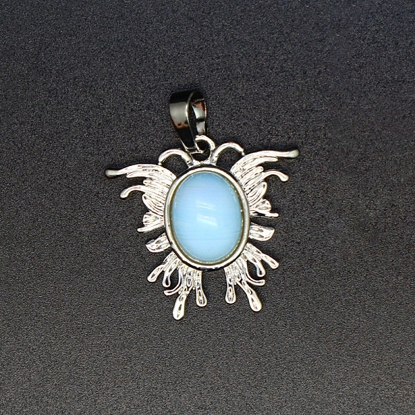 

PandaHall Opalite Pendants, Butterfly Charms, 24x26x7.5mm Opalite Butterfly