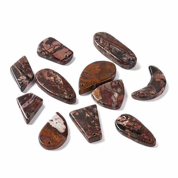 

PandaHall Natural Gemstone Pendants, Teardrop & Moon & Rhombus & Trapezoid, 25.5~40.5x15~21x4.5~6.5mm, Hole: 1.2~1.8mm Gemstone Mixed Shapes