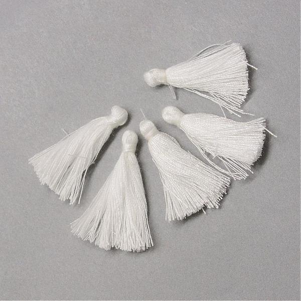 

PandaHall Cotton Tassel Decorations, Pendant Decorations, White, 30mm Cotton White