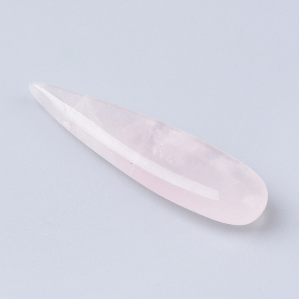 

PandaHall Natural Rose Quartz Pendants, teardrop, 35~37x10x5~6mm, Hole: 1mm Rose Quartz Teardrop