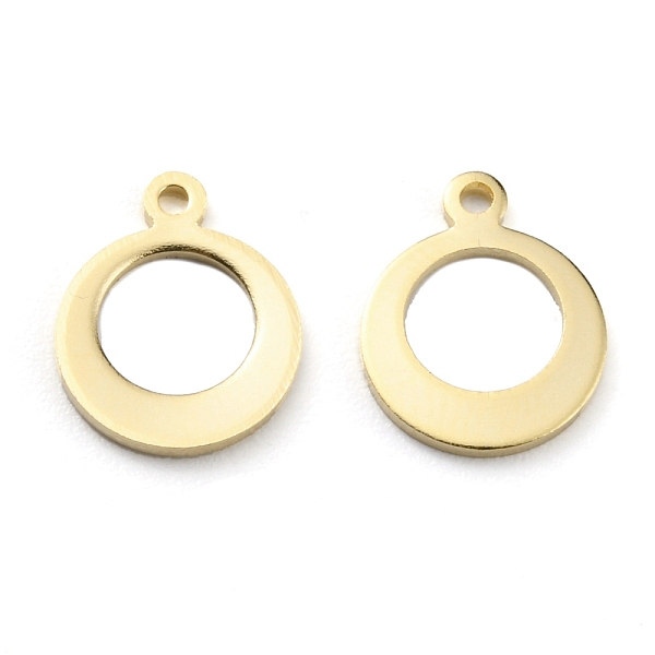 

PandaHall Brass Charms, Long-Lasting Plated, Ring, Real 24K Gold Plated, 11x9x0.8mm, Hole: 1mm Brass Ring