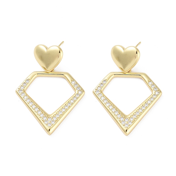 

PandaHall Rack Plating Brass Micro Pave Cubic Zirconia Studs Earrings, Dangle Earrings for Women, Long-Lasting Plated, Lead Free & Cadmium...