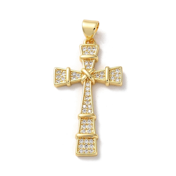 

PandaHall Brass Micro Pave Cubic Zirconia Pendants, Cross, Real 18K Gold Plated, 32x17.5x3.5mm, Hole: 4x3.5mm Brass+Cubic Zirconia Cross..., Clear