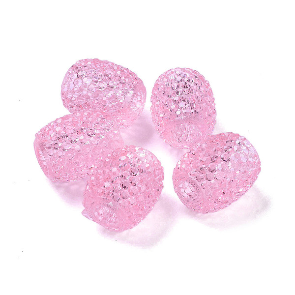 

PandaHall Transparent Resin European Jelly Colored Beads, Large Hole Barrel Beads, Bucket Shaped, Pearl Pink, 15x12.5mm, Hole: 5mm Resin...