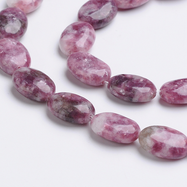 

PandaHall Natural Lilac Jade Beads Strands, Oval, 14x10x5mm, Hole: 1mm, about 30pcs/strand, 16 inch Lilac Jade Oval