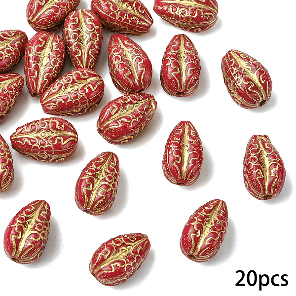 20 pièces de placage de perles acryliques-image-PACR-YW0001-55A-fr