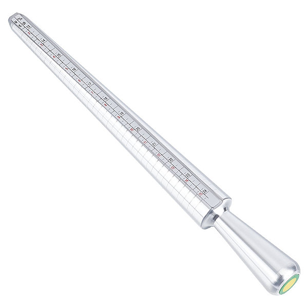 

PandaHall UNICRAFTALE 24.6x2.45cm Ring Mandrel Aluminium Alloy Ring Sizer Mandrel US Ring Size Measuring Tool Jewelry Ring Sizer Rod Finger...