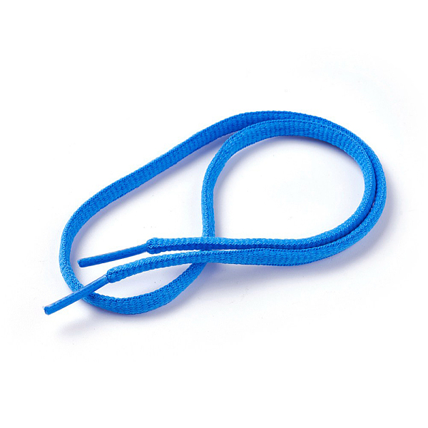 

PandaHall Polyester Cord Shoelace, Dodger Blue, 52~54cm, 6mm Polyester Flat Blue