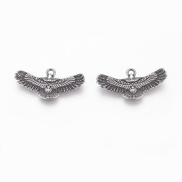 

PandaHall 304 Stainless Steel Pendants, Eagle, Antique Silver, 13x25x2mm, Hole: 1.6mm 304 Stainless Steel Other Animal