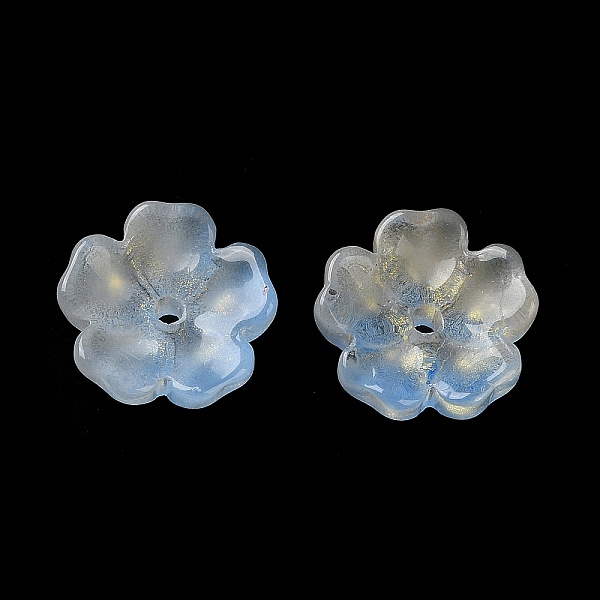 Bouchon de perle de verre à dégradé de couleurs teint et chauffé