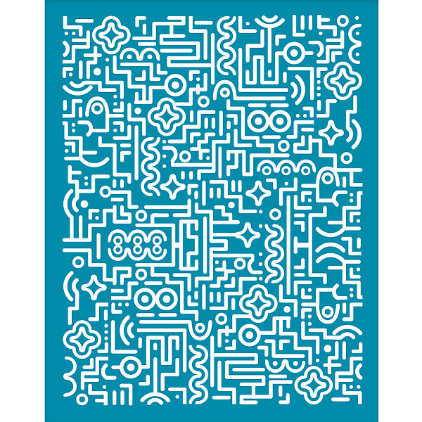 

PandaHall Silk Screen Printing Stencil, for Painting on Wood, DIY Decoration T-Shirt Fabric, Others, 100x127mm Nylon Others Cyan