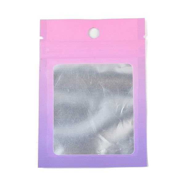 

PandaHall Rectangle Plastic Yin-yang Zip Lock Bags, Gradient Color Top Seal Storage Bags, Self Seal Bags, with Window and Hang Hole, Pearl...