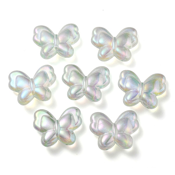 

PandaHall UV Plating Luminous Transparent Acrylic Beads, Glow in The Dark, Butterfly, Medium Aquamarine, 25x30x8.5mm, Hole: 2mm Acrylic...
