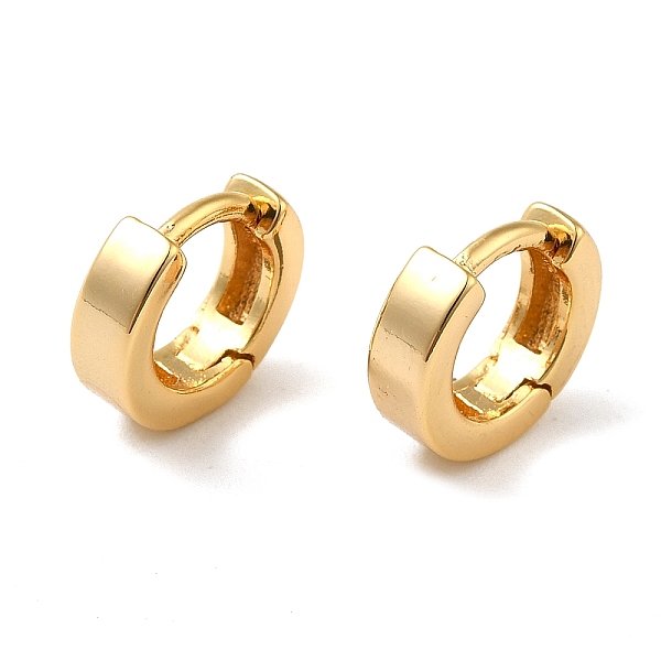 

PandaHall Brass Earrings, Real 18K Gold Plated, Round, 10x3mm Brass Round