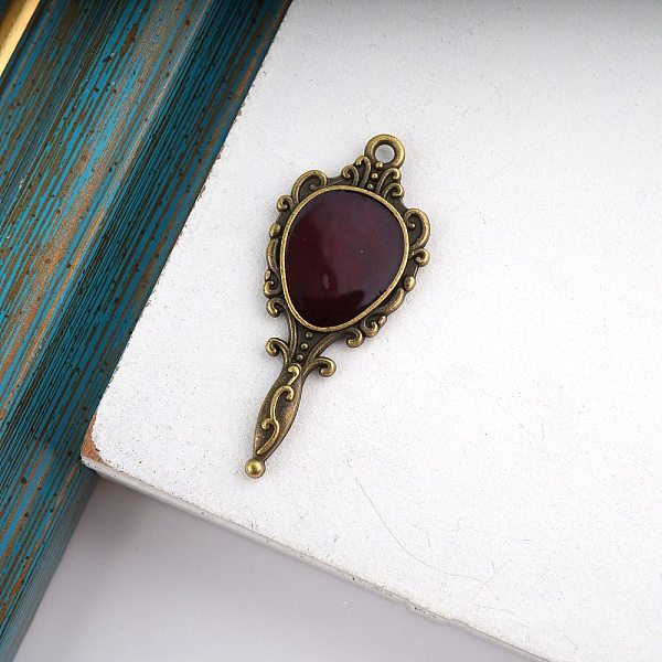 

PandaHall Halloween Alloy Pendants, with Enamel, for DIY Necklace Bracelet Earring Accessories, Magic Mirror, 33x16mm Alloy+Enamel Others