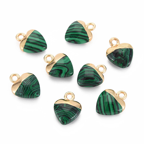 Synthetic Malachite Charms
