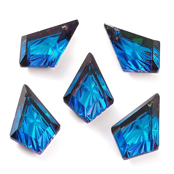 

PandaHall Embossed Glass Rhinestone Pendants, Faceted, Kite, Bermuda Blue, 19x12x5.5mm, Hole: 1.2mm Glass Rhombus Blue