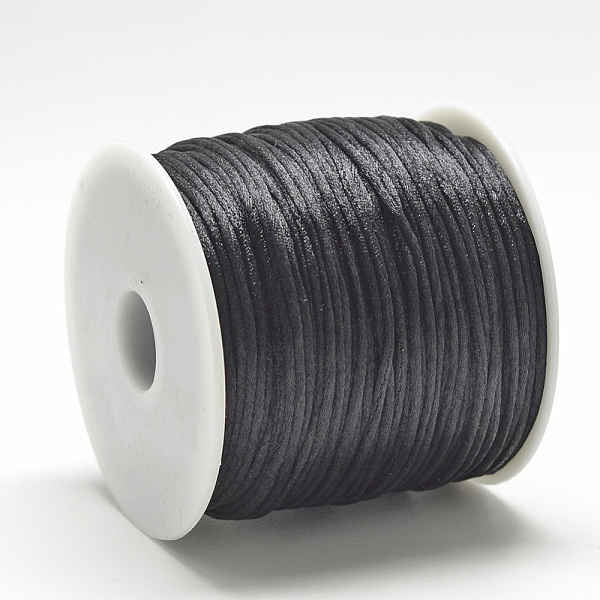 

PandaHall Nylon Thread, Black, 2.5mm, about 32.81 Yards(30m)/Roll Nylon Black