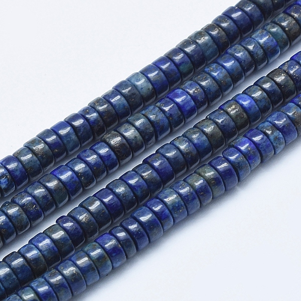 

PandaHall Natural Lapis Lazuli Beads Strands, Dyed, Heishi Beads, Flat Round/Disc, 6x3~3.5mm, Hole: 1mm, about 135pcs/strand, 15.7 inch...